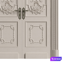 Classic Doors 03 3D Model Vray, Corona