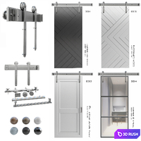 Barn Door 3D Model Vray, Corona