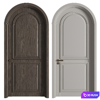 Arched Wooden Door 3D Model Vray, Corona