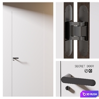 Concealed door | Door Secret | 11 3D Model Vray, Corona
