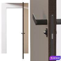 Concealed door | Door Secret | 11 3D Model Vray, Corona