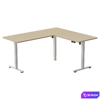 Corner computer desk with lifting mechanism 3D Model Corona