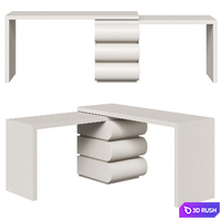 Walls Nation office desk Valentina 3D Model Vray, Corona