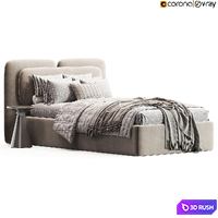 Armani kids bed 3D Model Vray, Corona