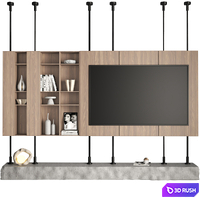 TV wall 05 3D Model Vray