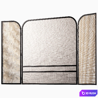 Room dividers - Interior Partitions 11. Folding screen 3D Model Vray, Corona