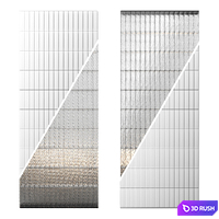 Glass Brick Wall 08 3D Model Vray, Corona