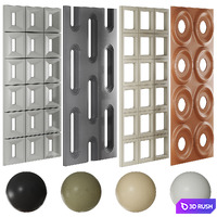 Three-dimensional decorative 3d partition panels | part 3D Model Vray, Corona