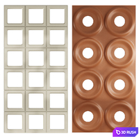 Three-dimensional decorative 3d partition panels | part 3D Model Vray, Corona