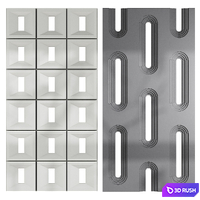 Three-dimensional decorative 3d partition panels | part 3D Model Vray, Corona