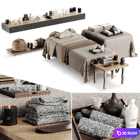 Massage table 3D Model Vray, Corona