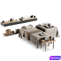 Massage table 3D Model Vray, Corona