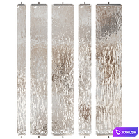 Glass partitions set 6 3D Model Vray, Corona
