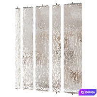 Glass partitions set 6 3D Model Vray, Corona