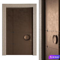Metal Front Door - Set 125 3D Model Vray, Corona