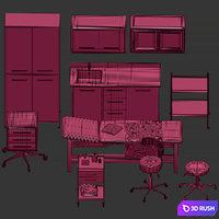 Furniture for medical office 2 3D Model Corona
