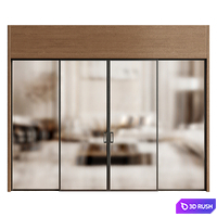 Sliding door - Interior door 280 - fluted glass door 3D Model Vray, Corona