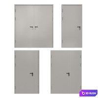 Fire doors 06 3D Model Corona