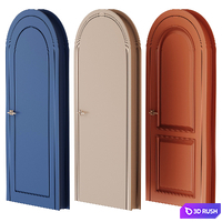 Arched doors 3D Model Corona
