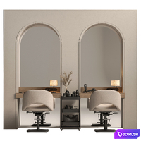 Beauty Salon Barber Shop 22 3D Model Vray, Corona