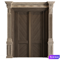 Wooden Classic Door - 142 3D Model Vray, Corona