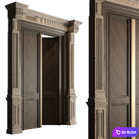 Wooden Classic Door - 142 3D Model Vray, Corona