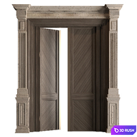 Wooden Classic Door - 142 3D Model Vray, Corona