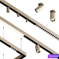 Intra Lighting Lynar set 2 3D Model Corona