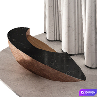 Reception Desk 3D Model Corona