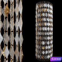 Decorative partition-screen Vargov Design (radius) 3D Model Corona