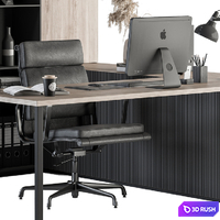 Office Furniture - Manager Set 19 3D Model Vray, Corona
