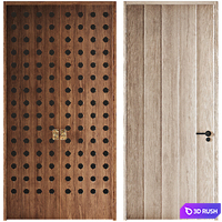 Japandi Style Doors 025 3D Model Corona