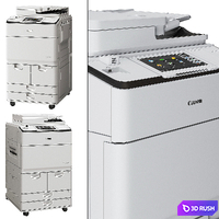 Canon Printer Set 2. 3D Model Vray, Corona