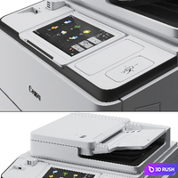 Canon Printer Set 2. 3D Model Vray, Corona