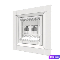 Sockets and switches Schneider Asfora Cream. 3D Model Corona