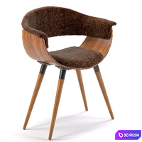 Armchair Monaco Schoko 3D Model Corona