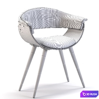 Armchair Monaco Schoko 3D Model Corona