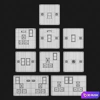 UK Switches and Sockets 3D Model Vray, Corona