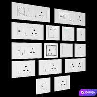 Switches Set 02 3D Model Vray