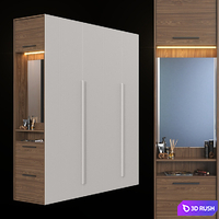 Wardrobe in the hallway 027. 3D Model Corona