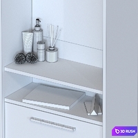 Wardrobe in the hallway 027. 3D Model Corona