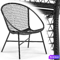 Sala Graphite Lounge Chair 3D Model Vray