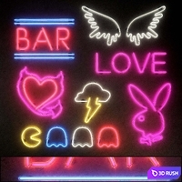 Light modules. Set 17. Neon 3D Model Vray, Corona
