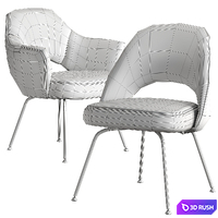 Knoll Saarinen Executive Armchair Tubular 3D Model Corona