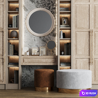 Hallway Composition with Zara Home decor 3D Model Vray, Corona