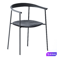 Arc Upholstered Chair by TAKT 3D Model Corona