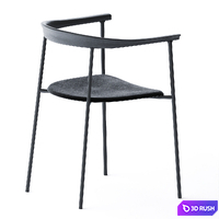 Arc Upholstered Chair by TAKT 3D Model Corona