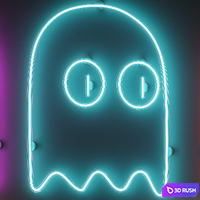 Neon Set 16 3D Model Corona