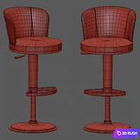 Giorgetti bar stool Ode 3D Model Corona