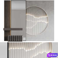 Composition in the entrance hall Mountains 3D Model Vray, Corona